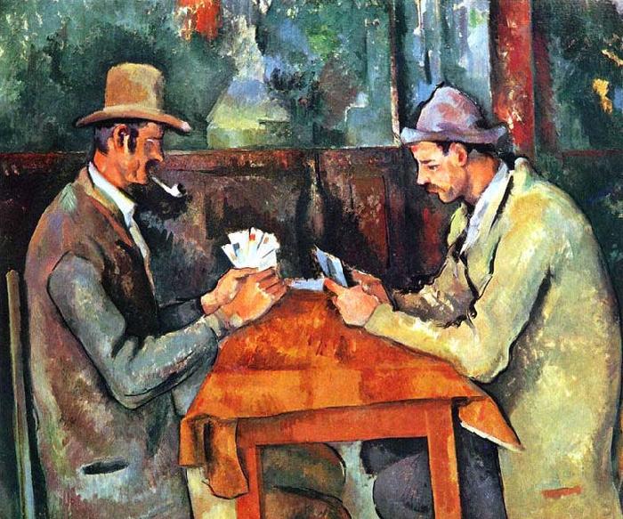 Paul Cezanne The Cardplayers Norge oil painting art
